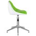 Chaise de bureau pivotante Vert et blanc Similicuir - Photo n°5