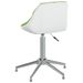 Chaise de bureau pivotante Vert et blanc Similicuir - Photo n°6