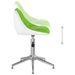 Chaise de bureau pivotante Vert et blanc Similicuir - Photo n°8