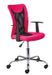 Chaise de bureau réglable simili cuir rose et noir Roll - Photo n°1