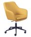 Chaise de bureau réglable tissu jaune Zenit - Photo n°1