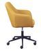 Chaise de bureau réglable tissu jaune Zenit - Photo n°2