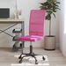 Chaise de bureau rose tissu en maille - Photo n°2