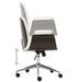 Chaise de bureau simili cuir blanc et bois courbé gris Cine - Photo n°5
