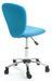 Chaise de bureau tissu bleu et pieds métal chromé Pezzi - Photo n°2