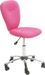 Chaise de bureau tissu rose et pieds métal chromé Pezzi - Photo n°2