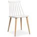 Chaise de cuisine bois et blanc Nordi - Lot de 2 - Photo n°2