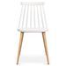 Chaise de cuisine bois et blanc Nordi - Lot de 2 - Photo n°3