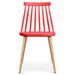 Chaise de cuisine bois et rouge Nordi - Lot de 2 - Photo n°3