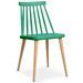 Chaise de cuisine bois et vert Nordi - Lot de 2 - Photo n°2