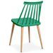 Chaise de cuisine bois et vert Nordi - Lot de 2 - Photo n°4