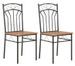 Chaise de cuisine en bois marron et métal Noir - modèle Wavo - Photo n°1