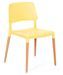 Chaise de cuisine jaune Toly - Lot de 4 - Photo n°1