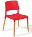 Chaise de cuisine rouge Toly - Lot de 4 - Photo n°1