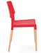 Chaise de cuisine rouge Toly - Lot de 4 - Photo n°3