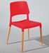 Chaise de cuisine rouge Toly - Lot de 4 - Photo n°4