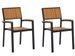Chaise de jardin 2 pcs Marron 56 x 57 x 87 cm - Photo n°1