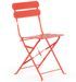 Chaise de jardin acier rouge mate Dola - Photo n°1