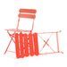 Chaise de jardin acier rouge mate Dola - Photo n°5