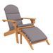 Chaise de jardin Adirondack et repose-pieds bois massif acacia - Photo n°2