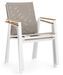 Chaise de jardin avec accoudoir aluminium blanc Kamera - Lot de 4 - Photo n°6