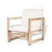 Chaise de jardin bambou et polyester blanc Maboun - Lot de 2 - Photo n°1