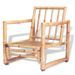 Chaise de jardin bambou et polyester blanc Maboun - Lot de 2 - Photo n°2