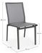 Chaise de jardin en aluminium noir anthracite Cadia - Lot de 4 - Photo n°3