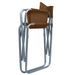 Chaise de jardin pliable marron et métal gris Acini - Lot de 2 - Photo n°3