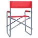 Chaise de jardin pliable rouge et métal gris Acini - Lot de 2 - Photo n°2
