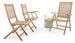 Chaise de jardin pliante en bois teck naturel Marina - Lot de 2 - Photo n°5