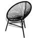 Chaise de jardin resine tressée noire et pieds métal Roela - Photo n°1