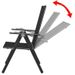 Chaise de jardin textilène et métal noir Tirat - Lot de 2 - Photo n°2