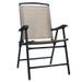 Chaise de jardin textilène taupe et métal noir Ariz - Lot de 2 - Photo n°1