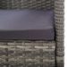 Chaise de jardin tissu et résine tressée gris Remim - Lot de 2 - Photo n°4