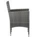 Chaise de jardin tissu et résine tressée grise Fatis - Lot de 2 - Photo n°2