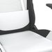 Chaise de jeu avec repose-pied Blanc et noir Similicuir - Photo n°9