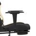 Chaise de jeu avec repose-pied Noir et crème Tissu - Photo n°11