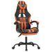 Chaise de jeu avec repose-pied Noir et orange Similicuir - Photo n°8