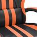 Chaise de jeu avec repose-pied Noir et orange Similicuir - Photo n°9