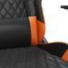 Chaise de jeu avec repose-pied Noir et orange Similicuir 2 - Photo n°9