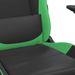 Chaise de jeu avec repose-pied Noir et vert Similicuir - Photo n°9