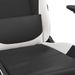 Chaise de jeu de massage avec repose-pied Noir&Blanc Similicuir - Photo n°9