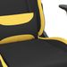 Chaise de jeu de massage avec repose-pied Noir et jaune Tissu - Photo n°7