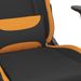 Chaise de jeu de massage avec repose-pied Noir et orange Tissu - Photo n°7