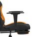 Chaise de jeu de massage avec repose-pied Noir et orange Tissu - Photo n°9