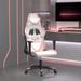 Chaise de jeu de massage Blanc et rose Similicuir - Photo n°2