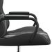Chaise de jeu de massage gris et noir similicuir - Photo n°10