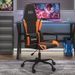 Chaise de jeu de massage Noir et orange Similicuir - Photo n°2