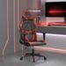 Chaise de jeu de massage Noir et rouge Similicuir - Photo n°2